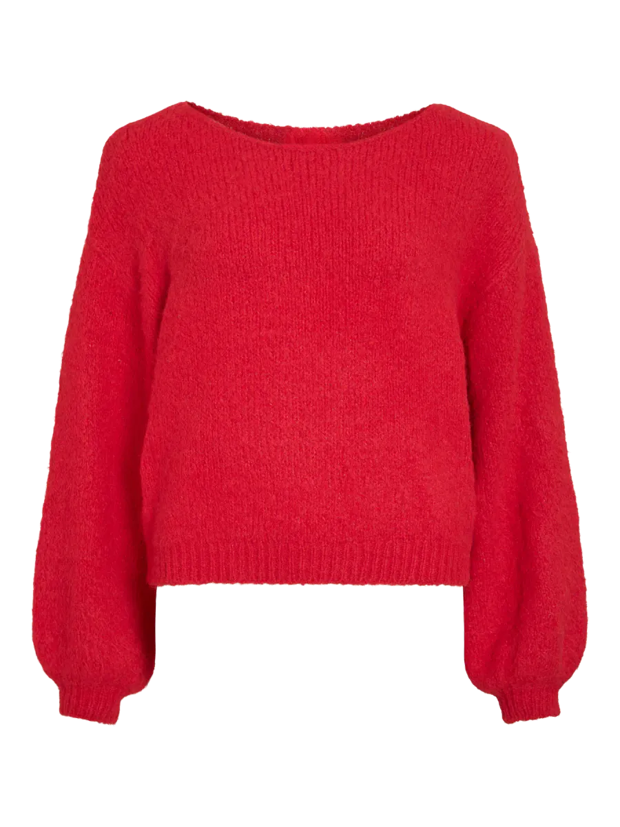MARLEY KNIT PULLOVER - BRINGEBÆRRØD