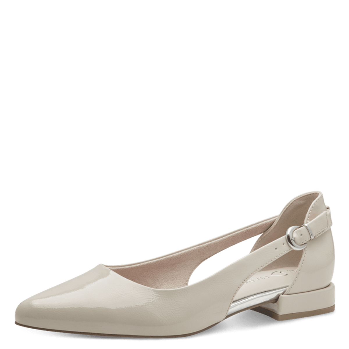 PUMPS LAV M/SPENNE GLOSSY - SAND