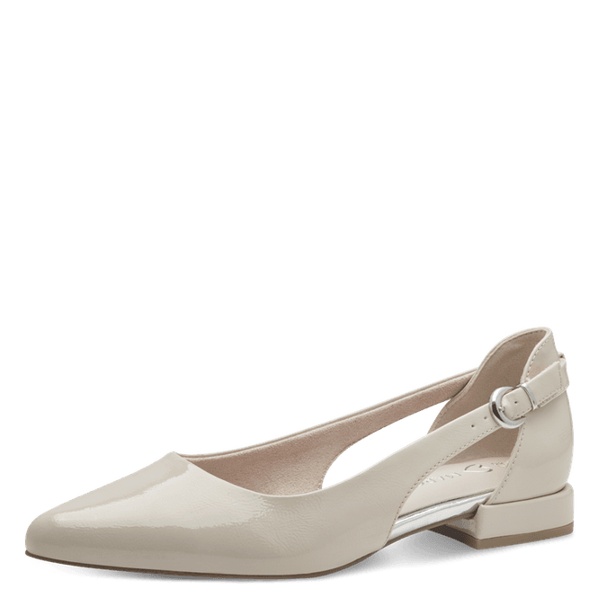Hovedbilde PUMPS LAV M/SPENNE GLOSSY - SAND