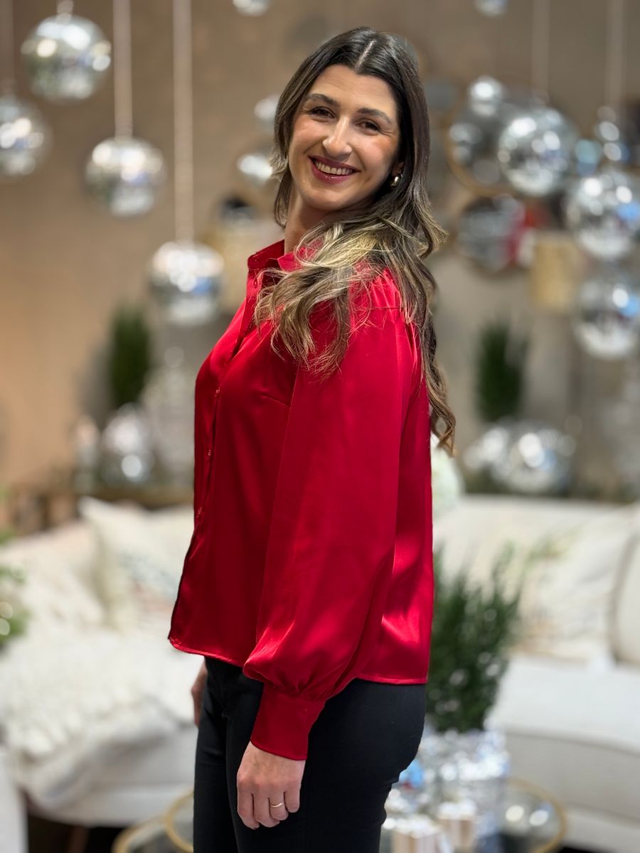 ENNA RAVENNA BLUSE - RØD