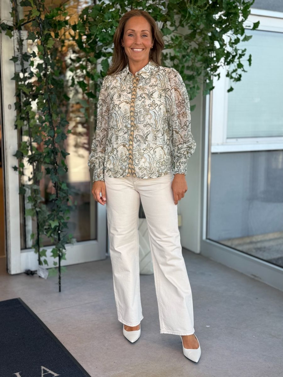PRAYA BLUSE - OLIVEN / BIRCH 