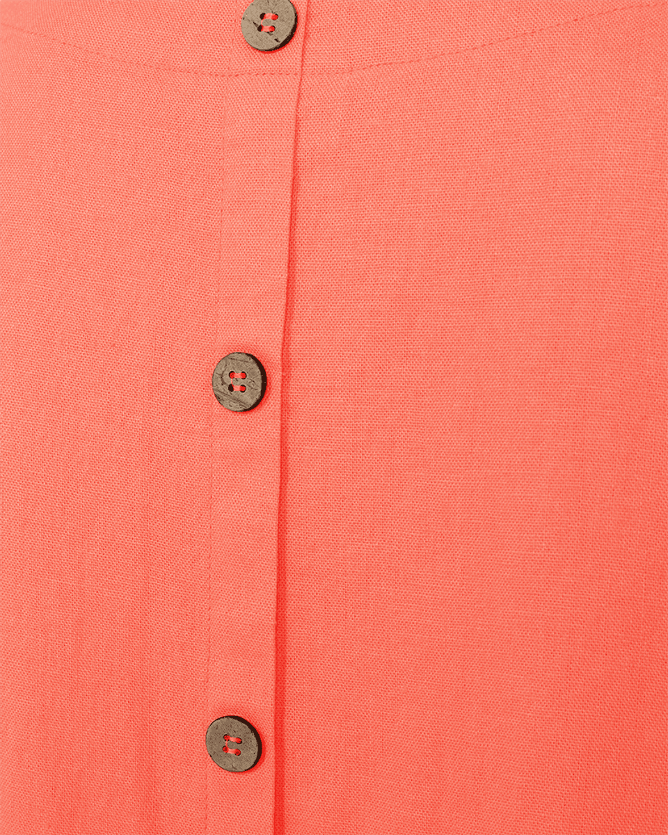LAVA KJOLE U/ERM M/KNAPPER BAK - ORANGE 