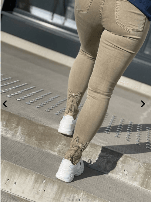 Hovedbilde BOW BUKSE  - TAUPE BOMULLSTWILL