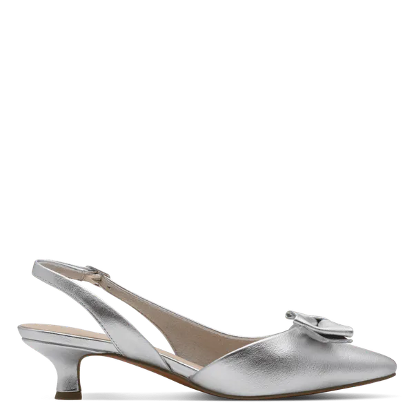Hovedbilde PUMPS M/SLINGBACK & BOW - SØLV