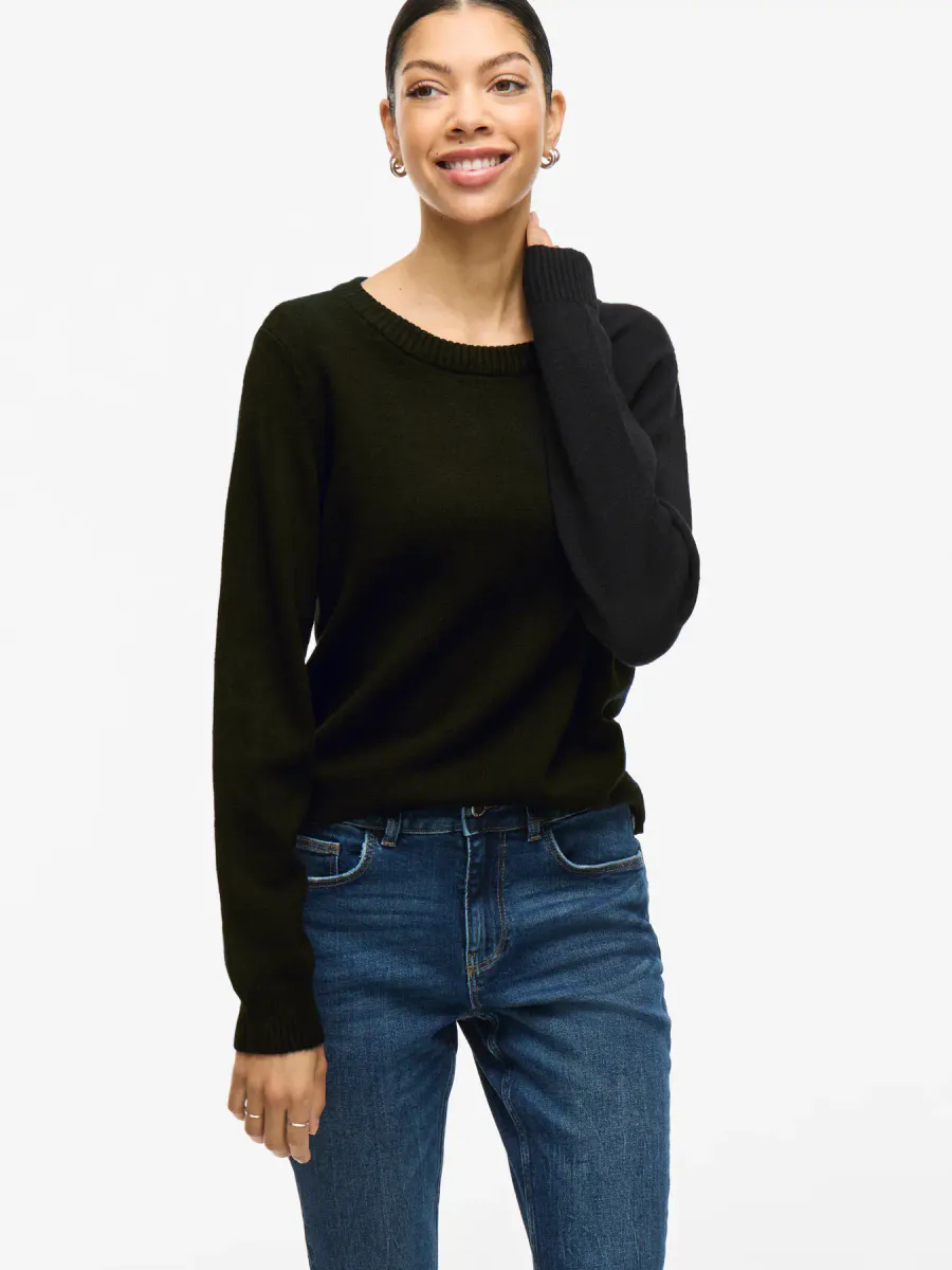 VIRIL GENSER O-NECK - SORT