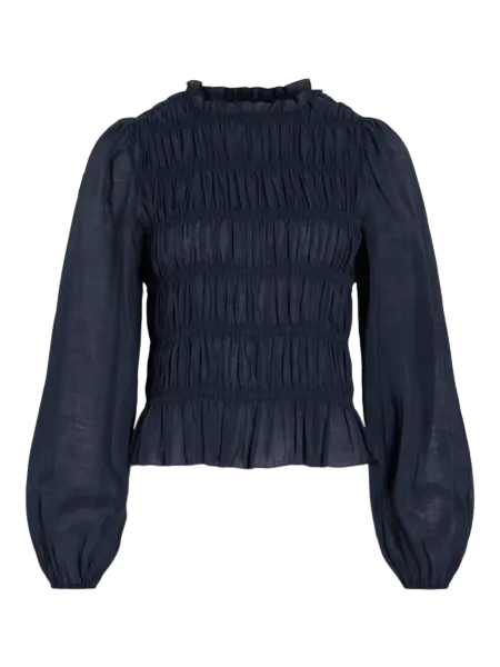 Hovedbilde HAIMA SMOCK BLUSE - NAVY