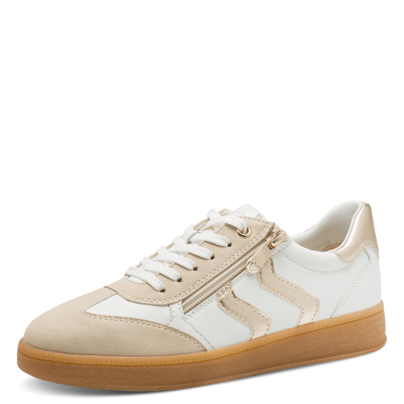 SNEAKERS - HVIT / SAND