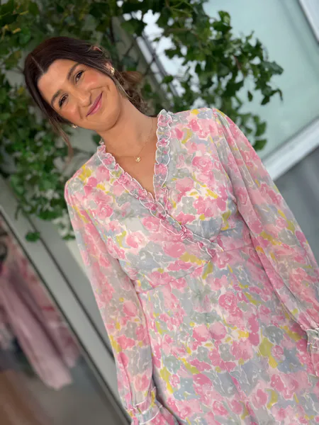 Hovedbilde EMMA MAXIKJOLE - ROSA PRINT